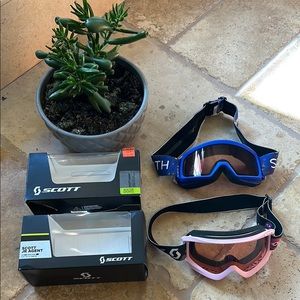 Scott Kids' Blue and Pink Ski Goggles